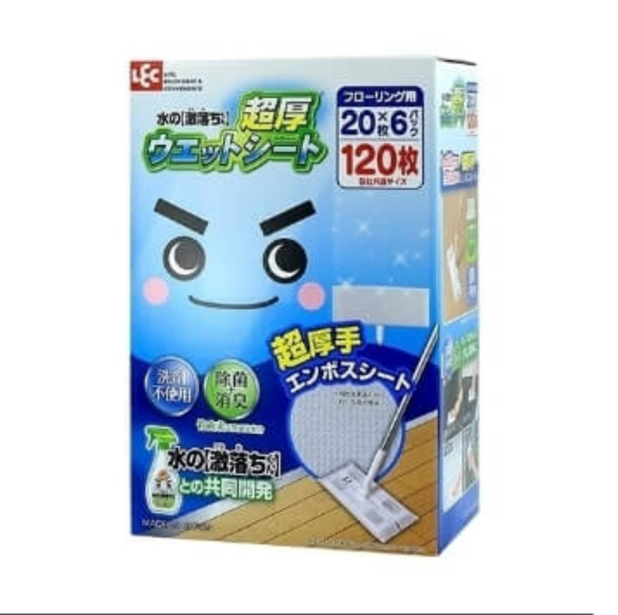 コストコ 水の激落ちくん 超厚ウェットシート フローリング用 20枚×6パック | おつかい行ってきます。